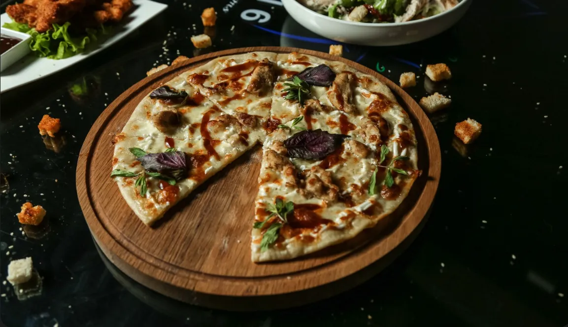 V Trail Pizza restaurant interior in Clareview, Edmonton